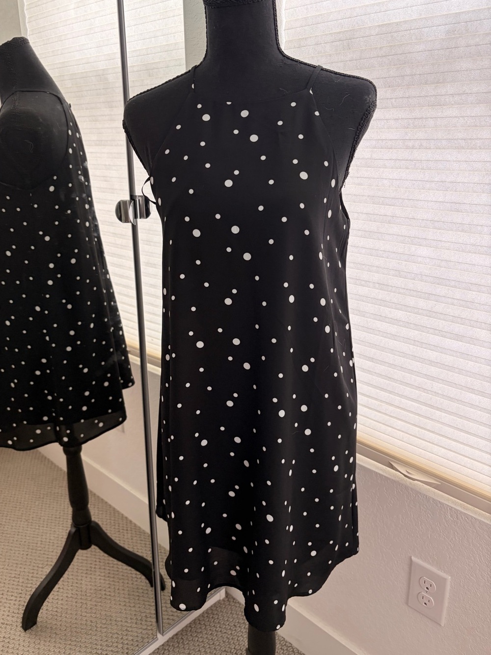 Forever 21 Black Polka Dot Shift Dress